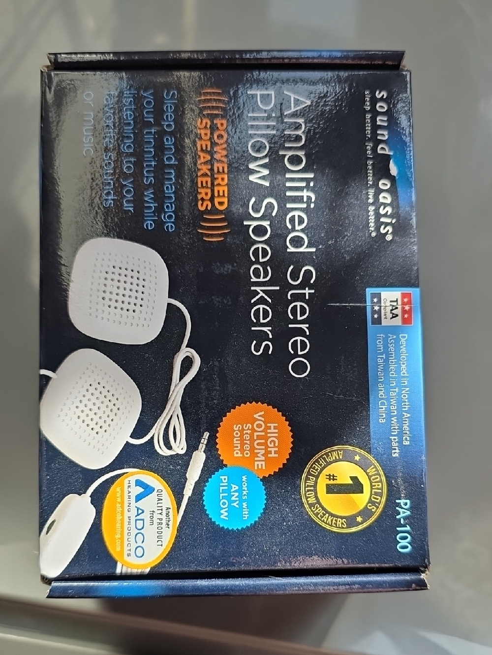 PA-100 White Amplified Stereo Pillow Speakers X 3 Boxes